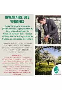 Information PNR - Inventaire des vergers