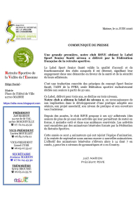 ATTRIBUTION DU LABEL 