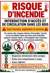 Interdiction d'acc&egrave;s aux bois et for&ecirc;ts
