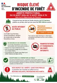 Vigilance orange : arr&ecirc;t&eacute; pour la protection des for&ecirc;ts contre l'incendie